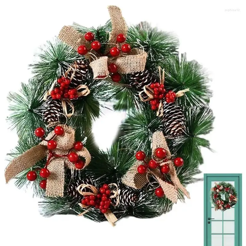 Fiori decorativi ghirlanda natalizio coni pini pini artificiali inverno all'aperto non sbiaditore squisito e realistico per