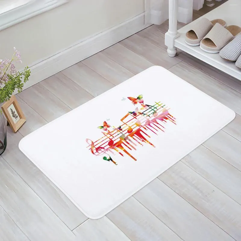 Carpets Musical Remarque Papier de cuisine Mat de sol de la cuisine Décor de salon Carpet Home Halway Entrance Entrance Balcony Porte anti-glissement