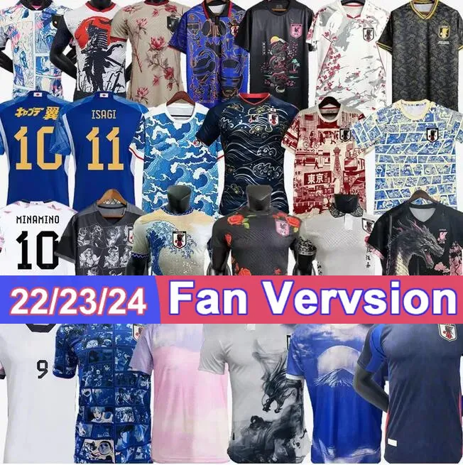 2024 2025 Giappone Maglie da calcio Cartoon Ueda Ito Isagi Atom Tsubasa Minamino Doan Kubo Mitoma Tomiyasu Endo Nakata 22 23 24 Shirt calcistica giapponese Cinese Dragon 4x