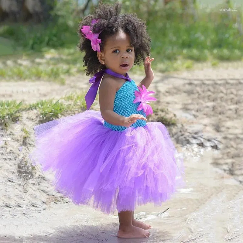 Meisjesjurken Multicolor Baby Girls Crochet Tutu Kinderlagen Handgemaakte Chiffon Tule Tutus met Daisy Flower Children Ballet Dress 1 %