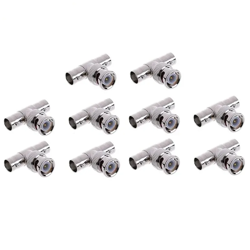 10pcs / lot bnc connecteur bnc mâle à femelle jack bnc adaptateur féminin pour les accessoires du système de caméra CCTV