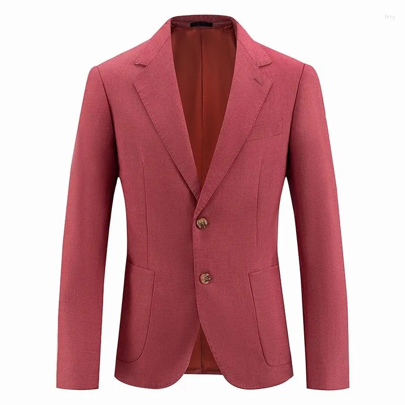 Costumes masculins Business Casual Color Color Blazers for Men Single Breasted Slim Quatre Season High Quality Fabric Gentleman Terno Masculino