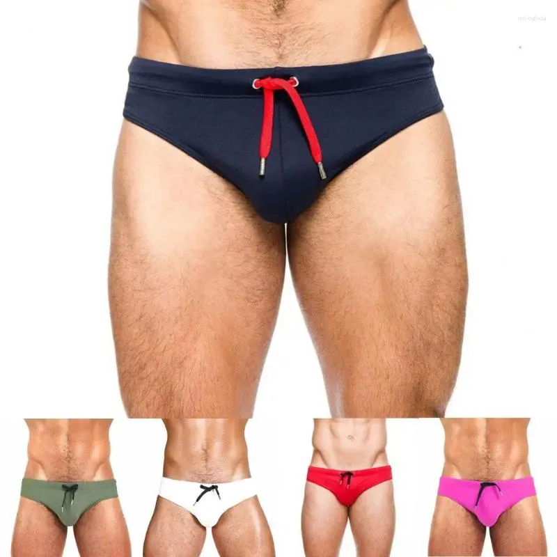 Heren badkleding mannen zwemmen trunks laagbouw waterafstotende slip met push-up kussen snel drogen verkopen om te zwemmen