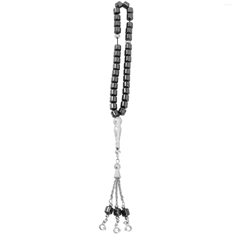 Charm Bracelets Rosary Bracelet Muslim Prayer Beads Decorative Necklace Middle East Beading Islamic Beaded Hematite Holding Religious For