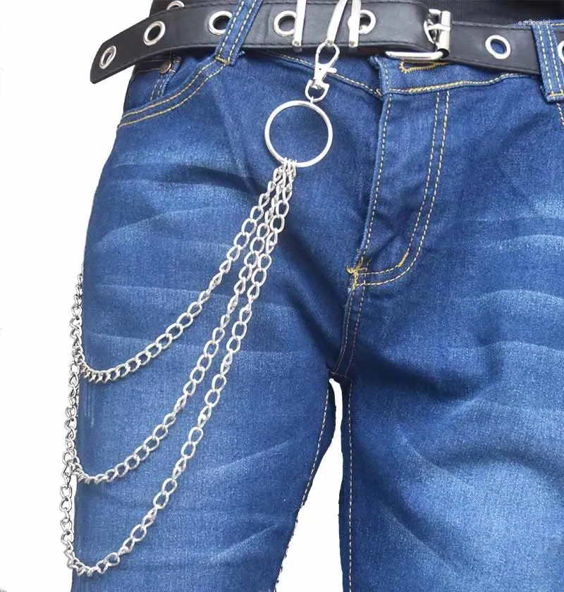 Keychains Punk Key Chains Belt Wallet Chain Taile Pants Pants Belt Jeans Portefeuilles Clés de poche unisexe bijou avec pantalon pour pantalon