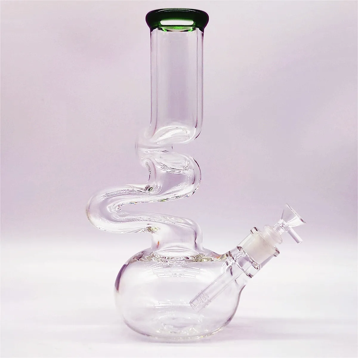 13 Inch 9MM Thickness Large Scale Heady Glass Bong Hookah Glass Bong Dabber Rig Recycler Irregular Bentover Water Bongs Smoke Pipe 14mm Female Joint US Warehouse