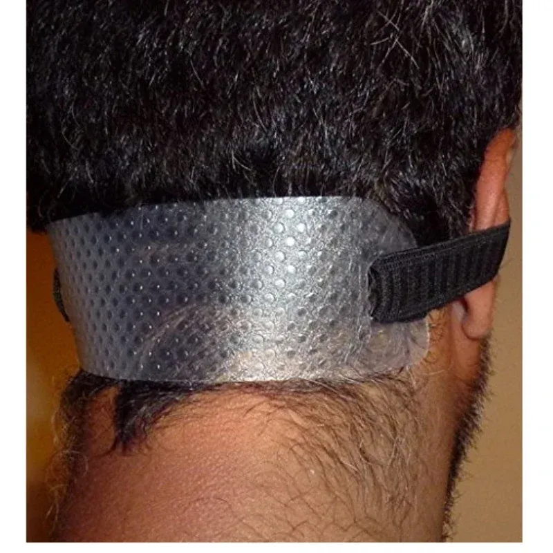 Men Shaving Neckline Template For Barber Hair Removal Neck Straight Cut Hairdresser Tool Shave Use Elastic Band