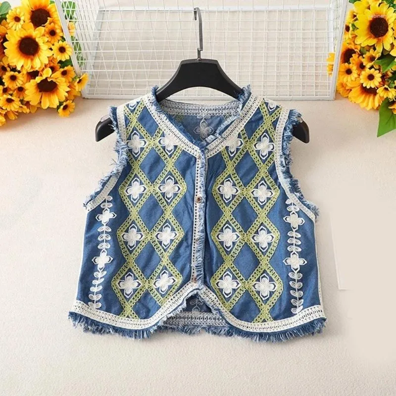 Women's Tanks Womens Florals Crochets Vests Lightweight Open Front Sleeveless Cardigans Drop