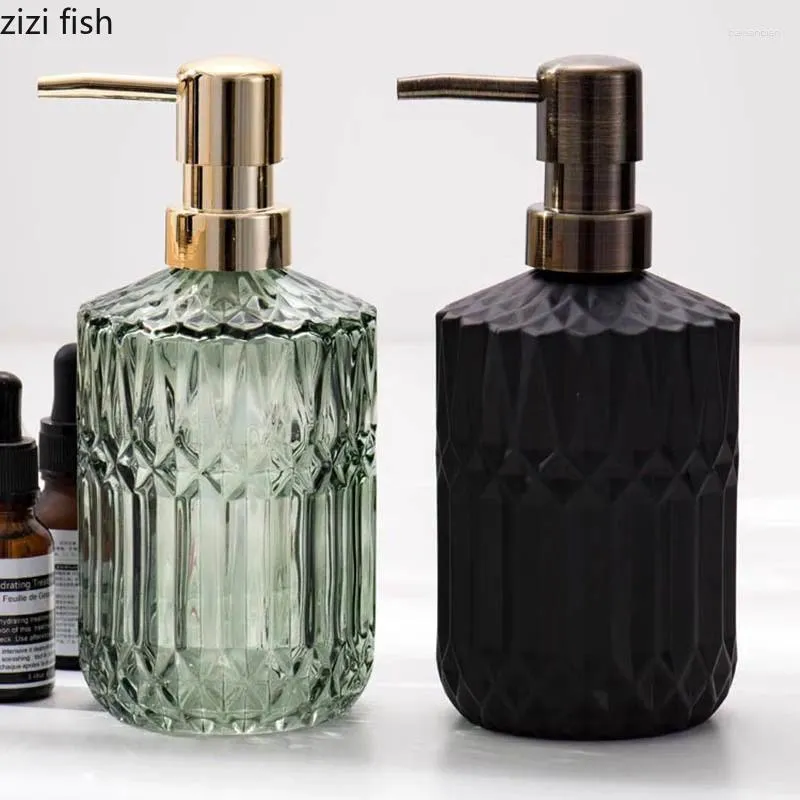 Flytande tvål dispenser kreativ glas lotion flaska badrum hand sanitizer dusch gel schampo flaskor hushållsmaterial
