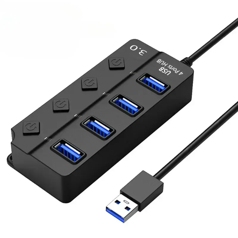 USB 3.0 Adaptateur d'alimentation 4 Port Multi USB Splitter Hub Hub Hub 2.0 USB Multiple Expander Switch Cable Hub Agking Stations