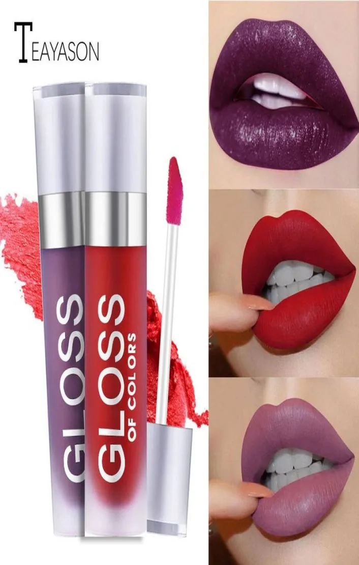 Matte Long Luting Affronta impermeabile Lip Gloss Lipstick Lipstick Lipstick 15 Colori Balm2057643 Colore al cioccolato nudo marrone
