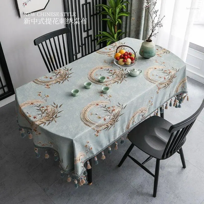 Panno tavolo cinese emette di nappe per la decorazione per la casa di jacquard 3D per la decorazione per la casa 3d jacquard