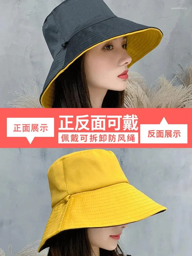 Берец громкий фигура ковша шляпа Женский летний корейский стиль модный лицевой покрытие