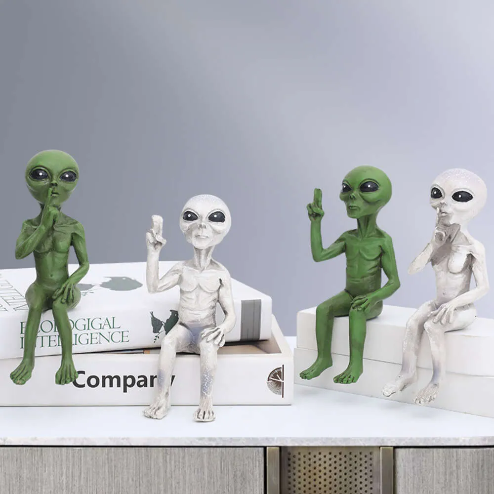 Figurines de jardin intérieur et extérieur en résine extraterre