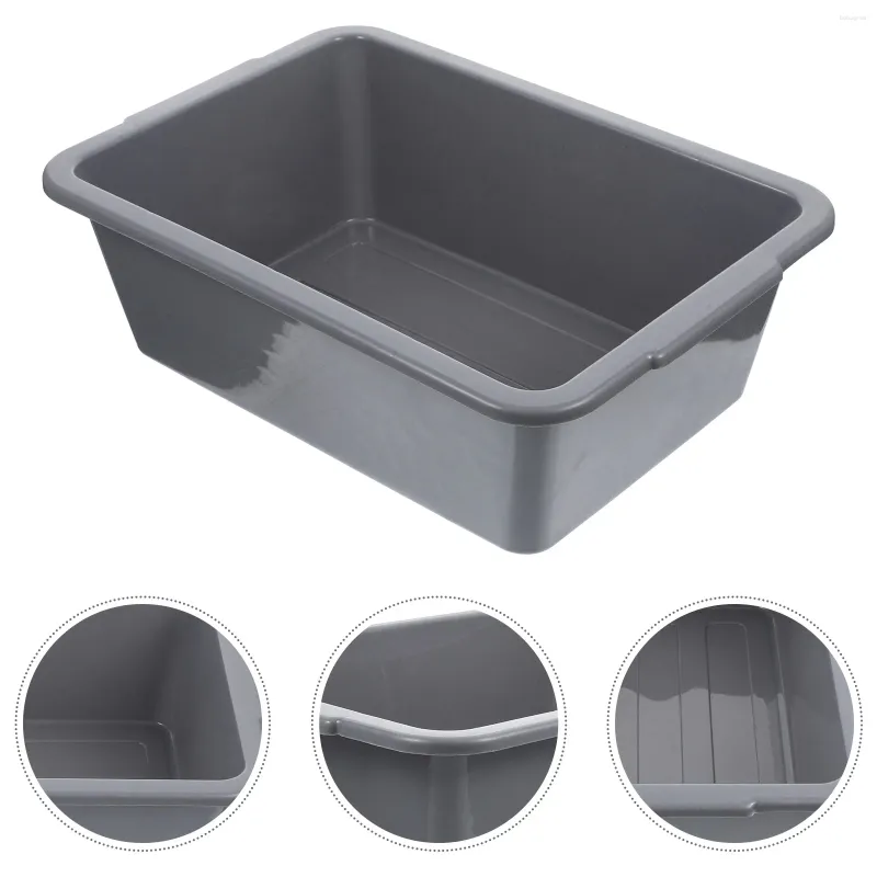 Storage Bottles Commercial Tote Tub For Home Utility Bus Plastic Wash Basin Tubs Rectangular Bins