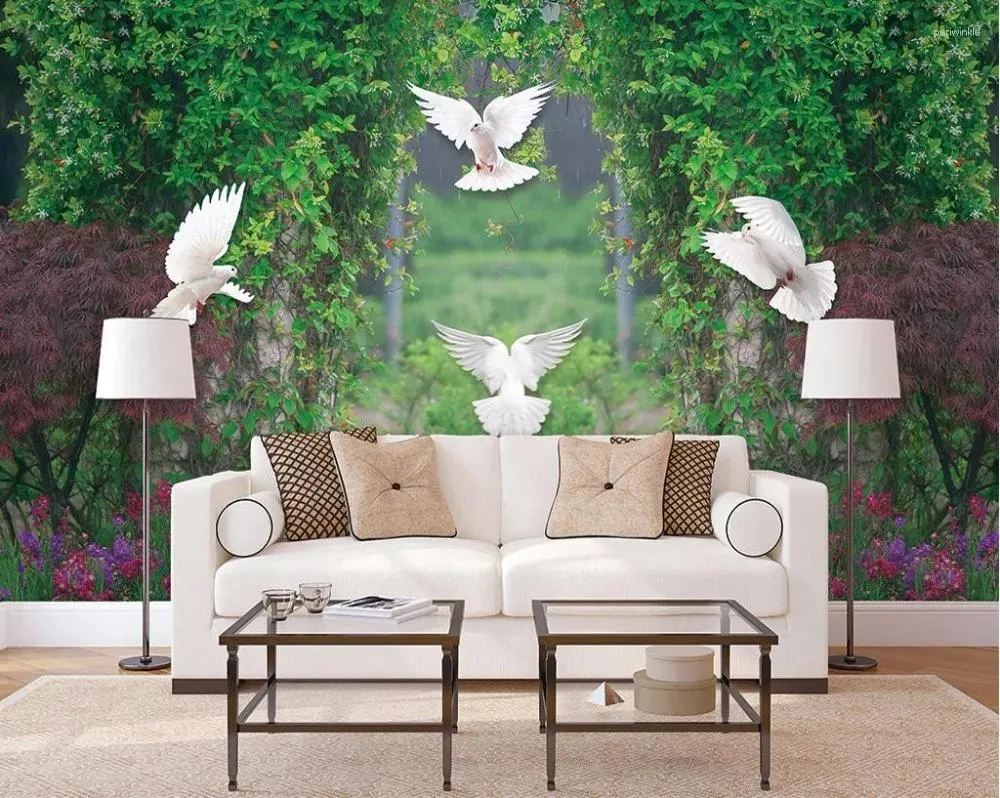 Fonds d'écran Fond d'écran personnalisé pour Country American Restaurant Garden 3 D Walls TV Background Wall peinture