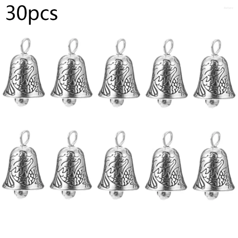 Figurine decorative 30pcs a campana a pendente di Natale decorazione sospeso Collar per cani per festival che produce decorazioni di campanelli a vento