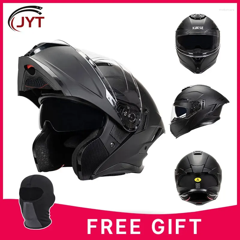 Caschi motociclisti Full Face Fip Up Helmet per Moto Pilot Men Women Cafe Racer Flip-up Motocross Motocross Dot dot approvato