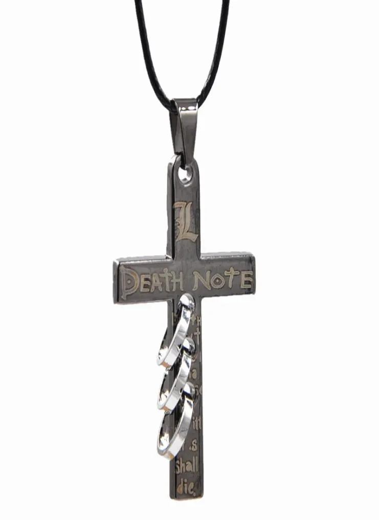 Anime Death Note Black Metal Halskette Logo Anhänger Cosplay Accessoires Schmuck Anhänger Halskette5666994
