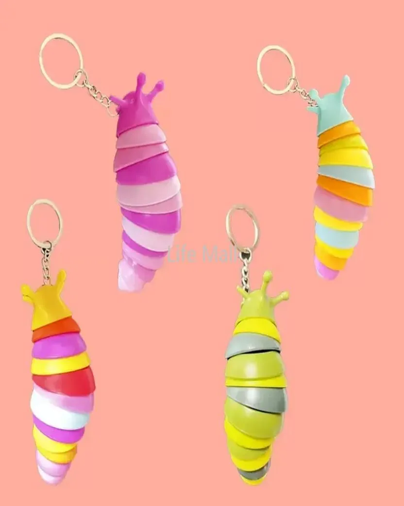 Cartoon Car Keychain Pendant Fingertip Snail Scail Sac Sac jouet Caterpillar Accessoires DD4495467