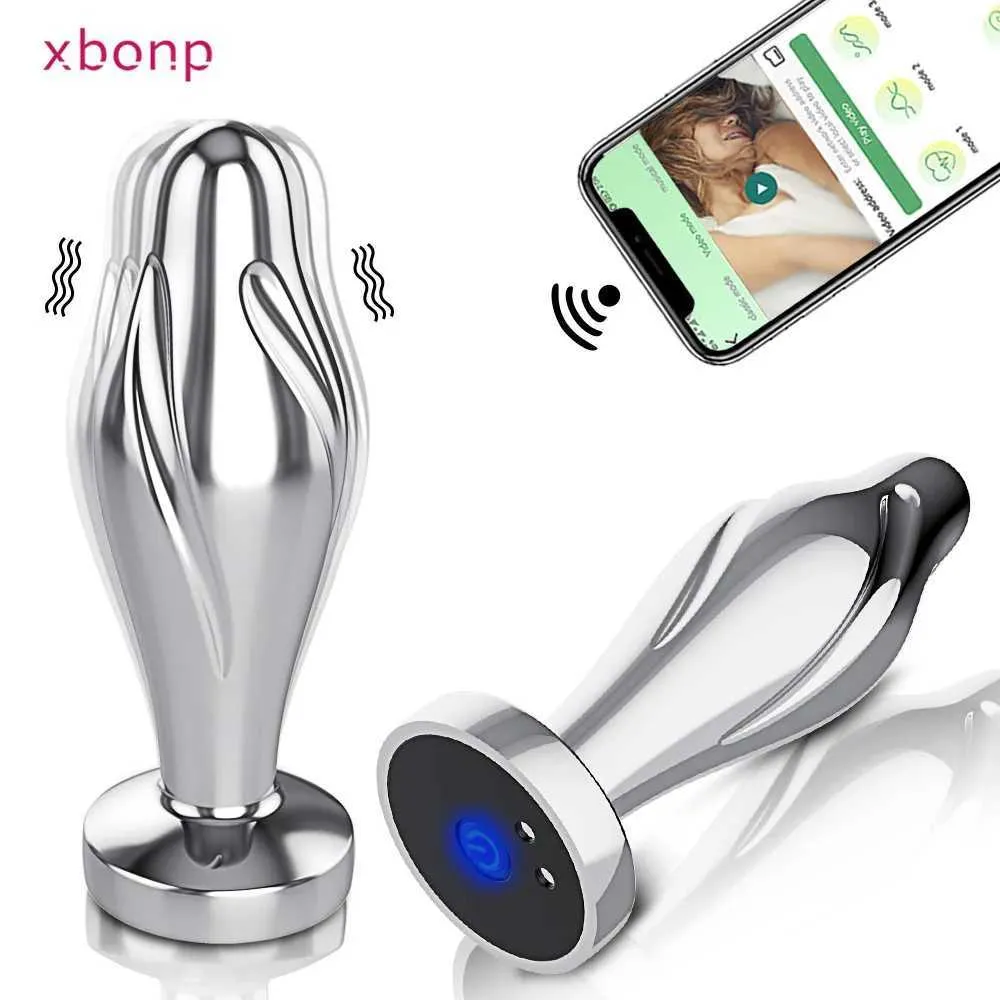 Andra hälsoskönhetsartiklar Bluetooth Anal Plug för män vibrator för kvinnor app fjärrkontroll rumpa plug prostata massager anale leksaker för vuxna varor t240510