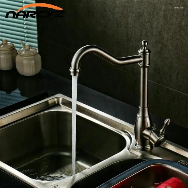 Kökskranar vatten kran rostfritt stål diskbänk kran enkel handtag hög pip tvättbassäng mixer kranar XT-95