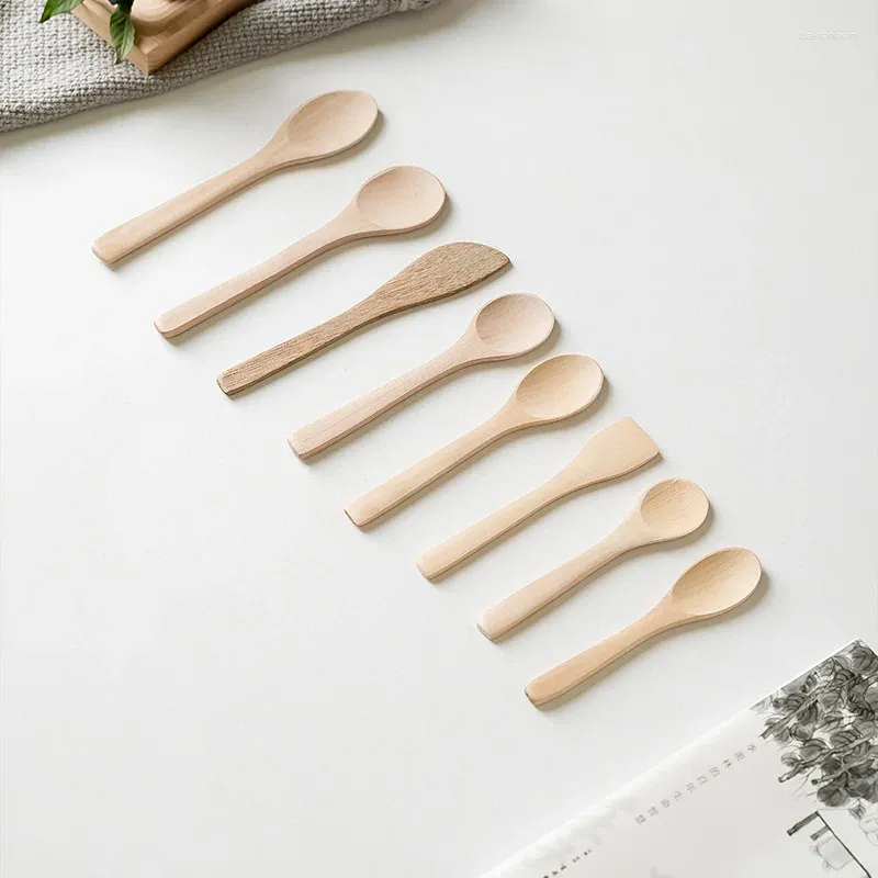 Spoons Spot Unpainted And Waxless Wooden Gift For Foreign Trade Domestic Sales Honey Children's Small
