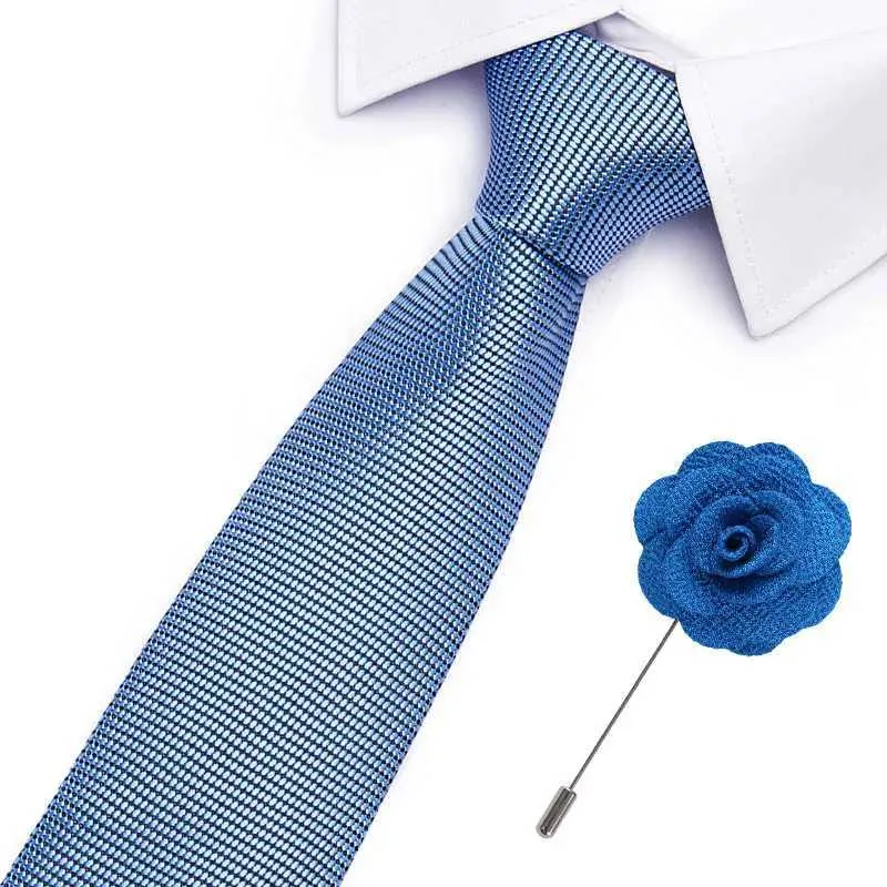 Nek Tie set gratis verzending Gravatas heren accessoires gestreepte geruite patroon zakelijk zijden stropdas set stropdas pin mannen trouwpak jacquard banden