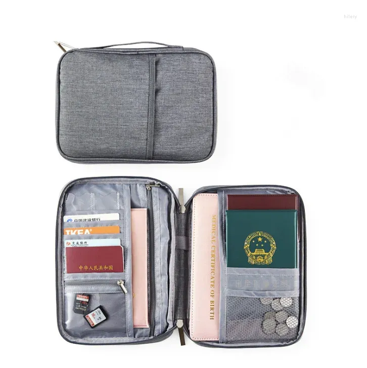 収納バッグ旅行ウォレットファミリーパスポートホルダークリエイティブウォータープルーフドキュメントケースオーガナイザーアクセサリーバッグカード用バッグ