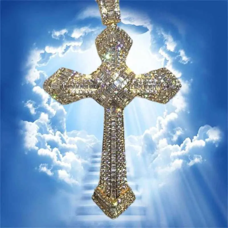 Hängselhalsband egyptiska rostfritt stål Kristus korshalsband fashionabla inkomster gudar välsignar den bästa gåvan för ett lyckligt och fredligt liv