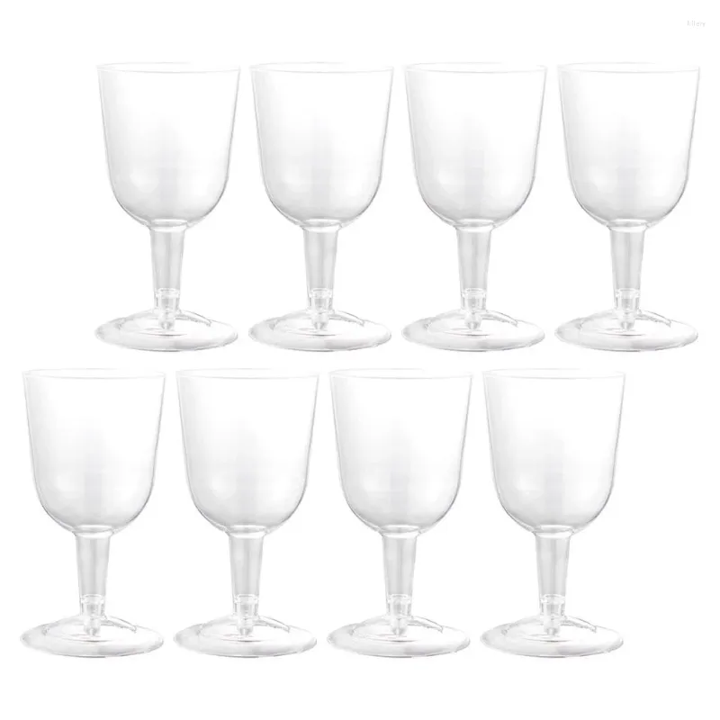 Tek kullanımlık fincan pipetler plastik cam düğün şampanya flütleri küçük tatlı tumblers gözlük
