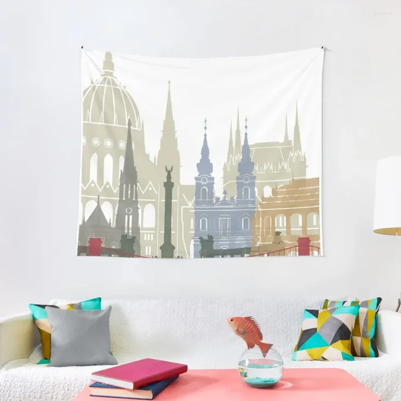 Tapestries Boedapest Skyline Poster Tapijt Tapestry Cute Room Things Decoratieve schilderijen