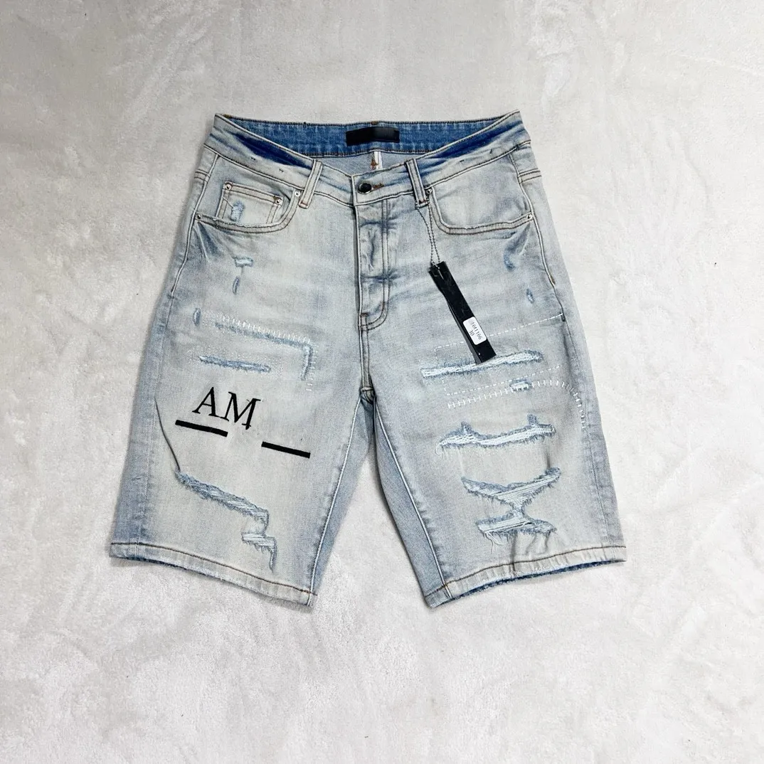 Shorts designer maschili jeans maschi short jeans uomini jean alfabet ricami shortpants slim mens street hip hop shorts