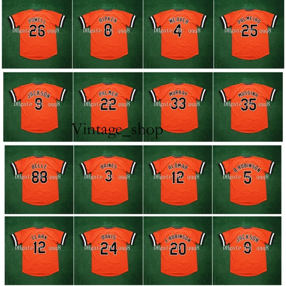 Vin Retro Brooks Robinson Jersey 88 Albert Belle 3 Harold Baines 12 Roberto Alomar 29 Joe Carter 12 Will Clark 24 Eric Davis 20 Frank Robinson