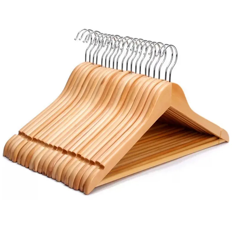 Wooden Hanger Multifunctional Adult Thickened Non Slip Hangers Home Wardrobe Drying Clothes Storage Rack