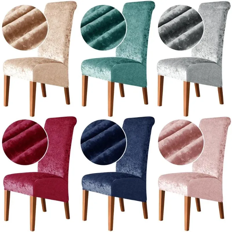 Couvoirs de chaise 1/2/4/6-PCS Big XL Velvet Stretch Soft Diamond-Ashcovers pour la salle de siège anti-salle à manger à la maison