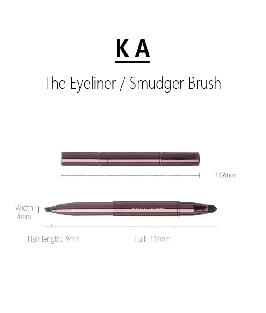 KEVYNUCION Le revêtement pour les yeux Smudger Makeup rétractable Brussage Brosse portable de la taille de voyage Portable Dougleur Definer Cosmetics Brush Tools4705470