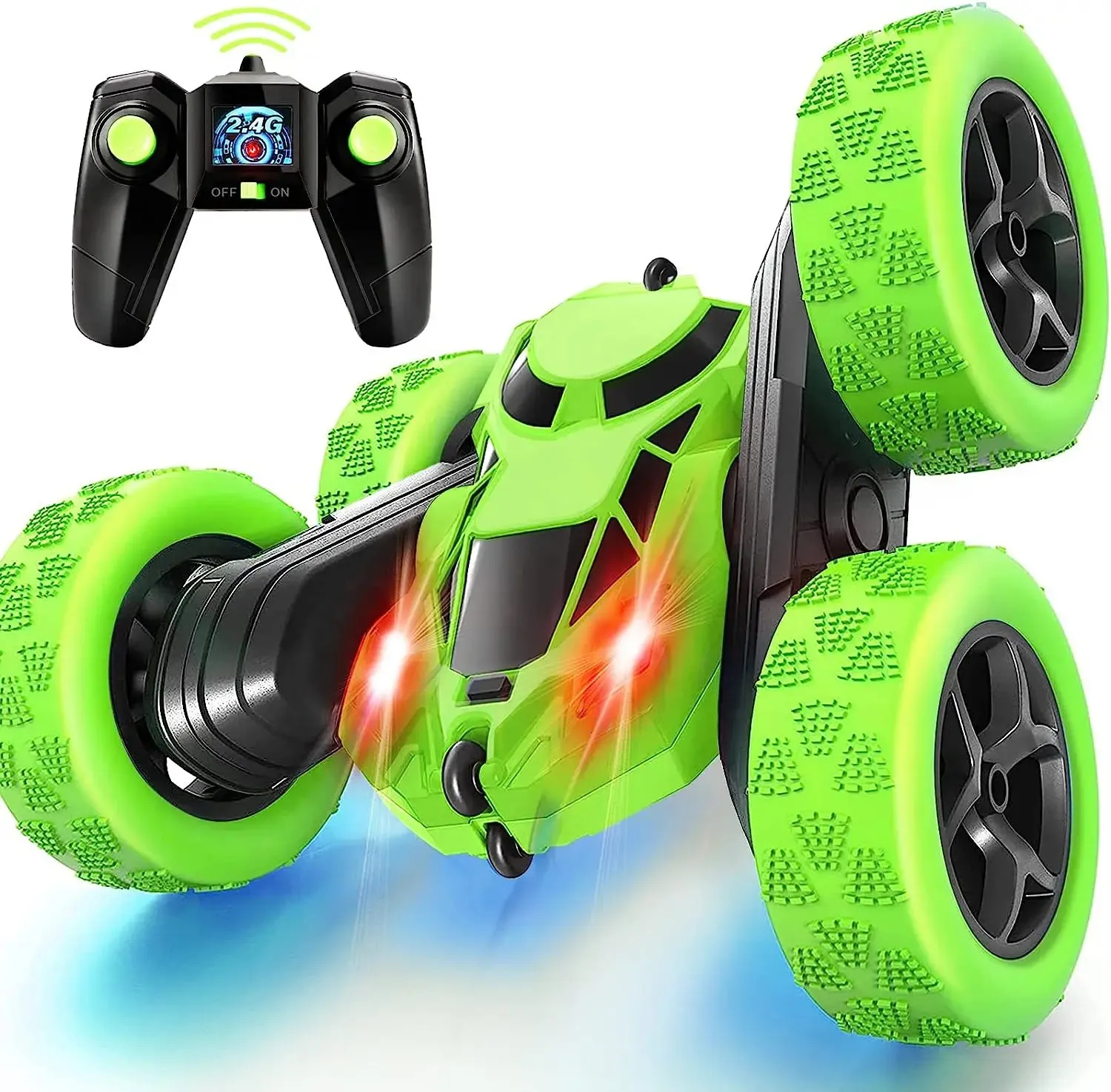 RC Stunt Araba Çocukları Çift Taraflı Flip 2.4GHz uzaktan kumanda arabası 360 Derece Rotasyon Yol Çocukları RC Drift Araba Oyuncak Hediyeleri Erkekler 240511