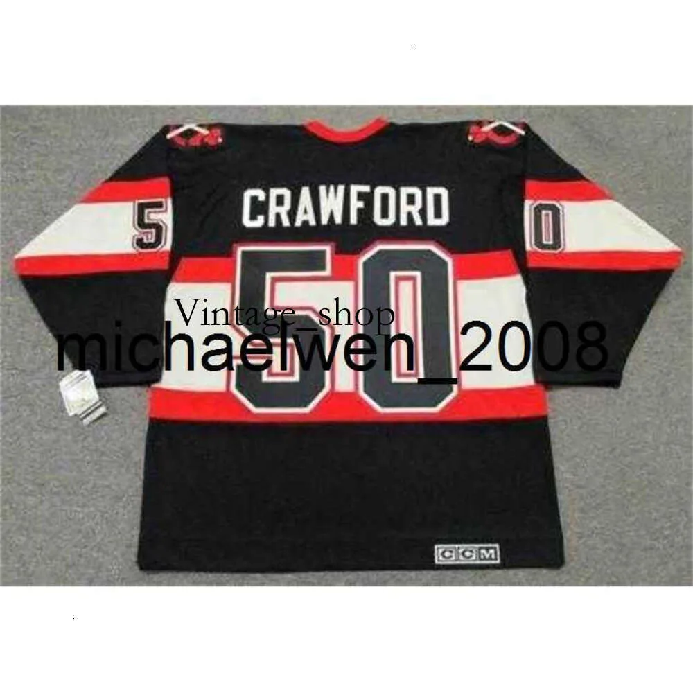 Vin Weng Corey Crawford 1930s Vintage Turn Back Hockey Jersey All Stitched-Gality Qualquer Nome Qualquer Número Qualquer Tamanho Corte