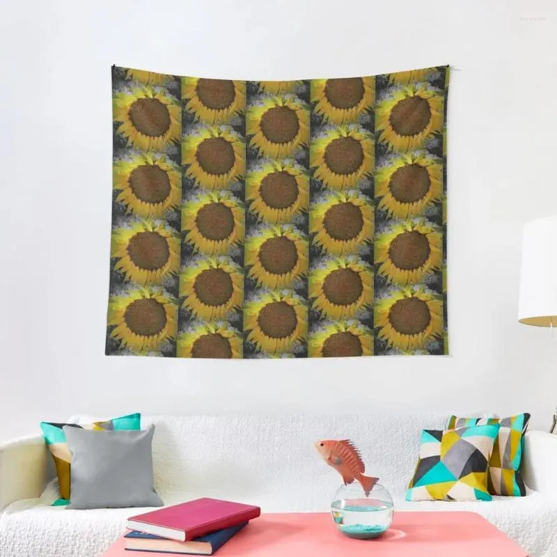 Tapisseries Sunflower Joy Tapestry Room Decor Korean Style Home Decorations Aesthetic Decorative Paintings Funny