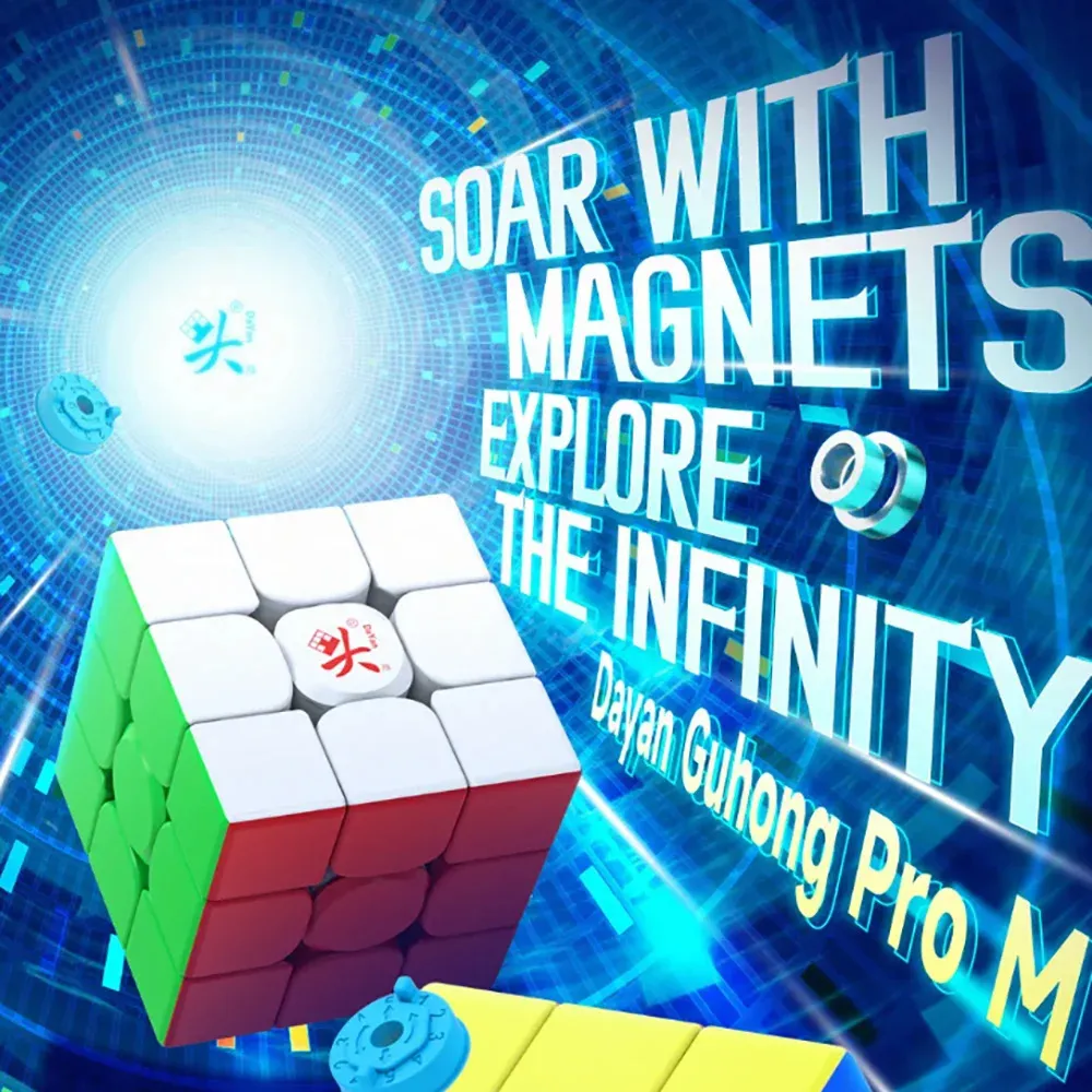 Danyan Guhong Pro M Maglev 3x3 Magnetic Magic Speed ​​Cube Professional Toy Cube Magico Danyan Guhong Spring 3x3 240426