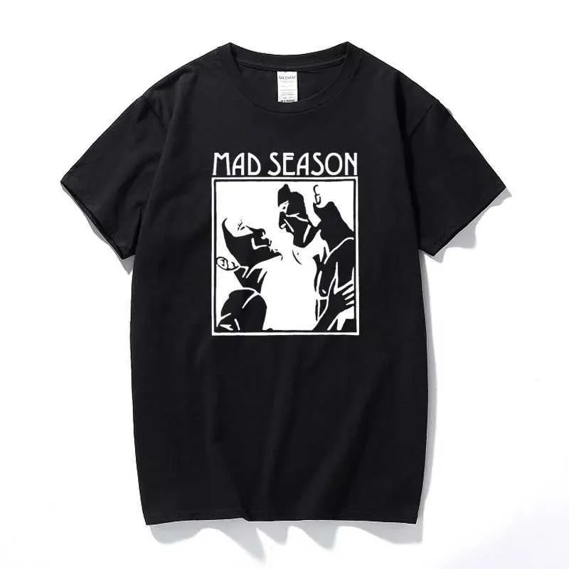 Kvinnors t-shirt Mad säsong ovanför T-shirt Musik Grunge Rock CE i kedjor Sjung TRS Kvinnor Män överdimensionerade T-shirt Harajuku Retro T T240510