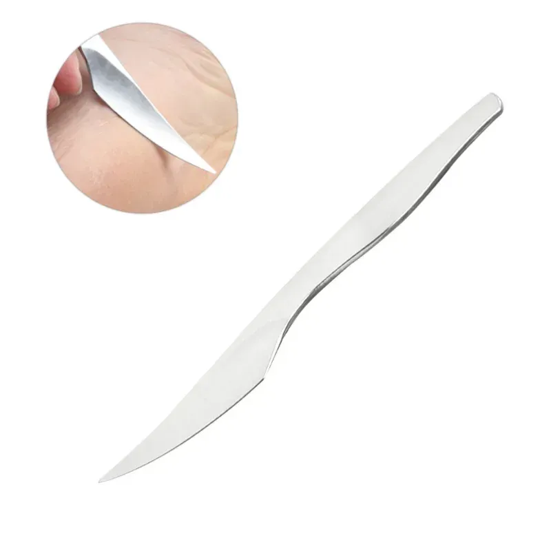 2024 Edelstahl -Pediküre Messer professionell Trockene Dead Nagelhaut Remover Foot Care Tool Nagelwerkzeug für professionelles Pediküre Messer
