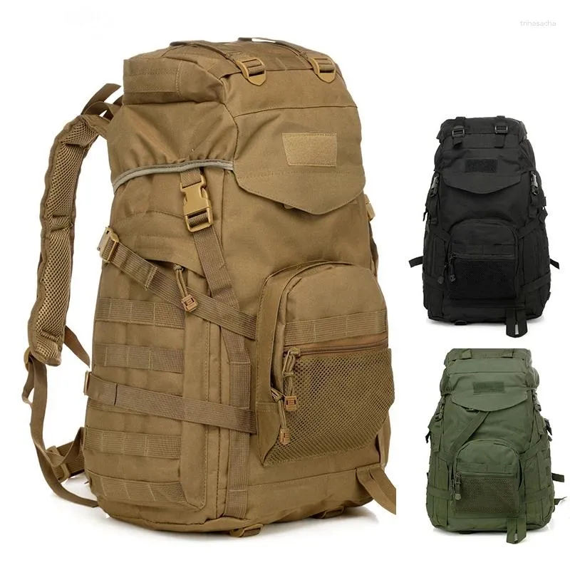 Zaino da 50l tattico militare all'aperto per l'uomo arrampicarsi camuffando zaino impermeabile dell'esercito sportivo campeggio da viaggio da viaggio da viaggio in campeggio