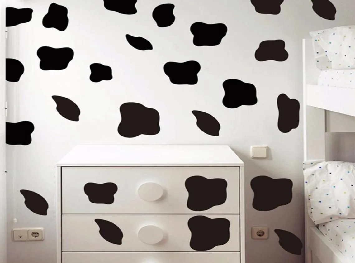 Spot di mucca da 50 pezzi Polka Dot Adesivo a muro frigorifero per camera da letto grazioso punto di stampa a parete DECALE FRIDIO SALA BAMBINI T200915 2103085023134