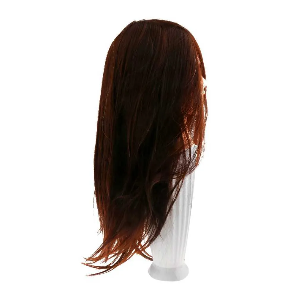 Barber Salon Cosmetology Human Hair Practice Hairdressing Training Head Mannequin - Smooth and Long