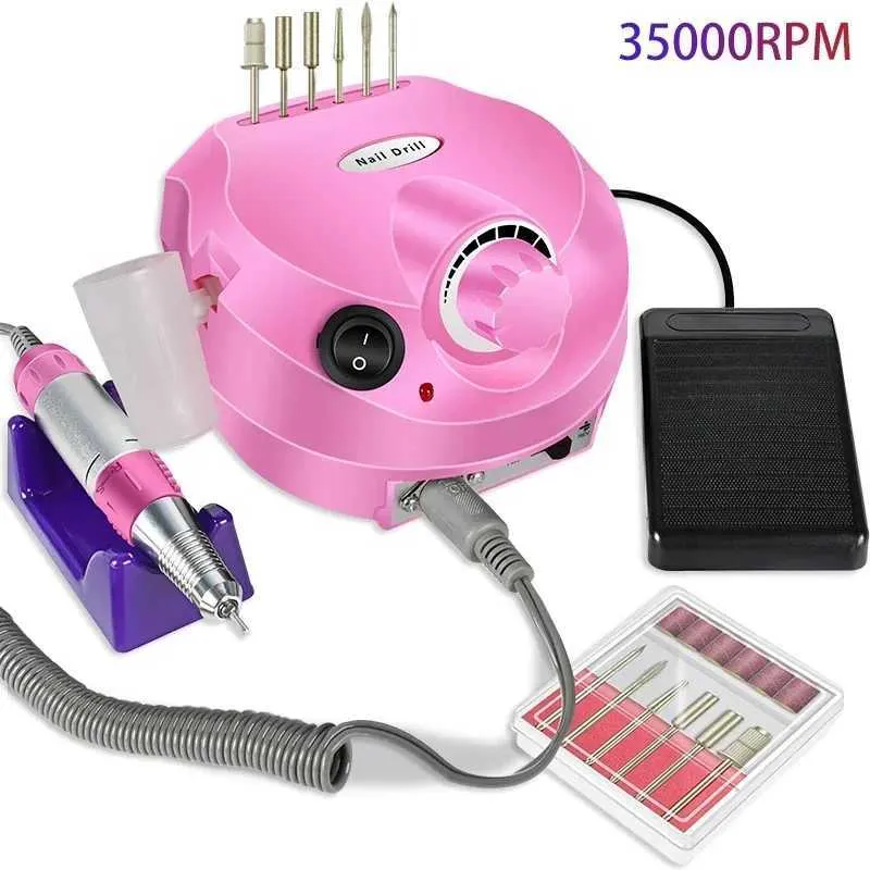 Nagelkonstutrustning Electric Nail Borr Machine Mill Cutter Set Electric Manicure Machine Set Accessory Pedicure Nail Borr Bit Nail Tools Kit T240510