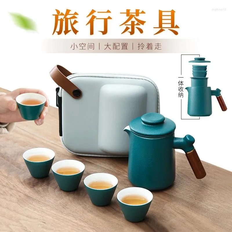 Teaware -sets Chinese theeset zand keramische theepot reizen Kong Kit Gift Porselein Purple Pot Infuser