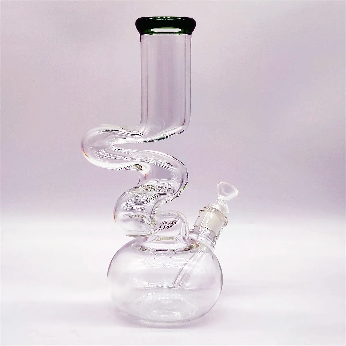 13 Inch 9MM Thickness Large Scale Heady Glass Bong Hookah Glass Bong Dabber Rig Recycler Irregular Bentover Water Bongs Smoke Pipe 14mm Female Joint US Warehouse