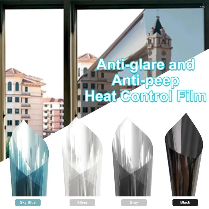 Stickers de fenêtre Simplicité Isolation Film Film Confidentiel transparent Rejet de chaleur élevée Protection de coupe UV pour la maison Windows # P30